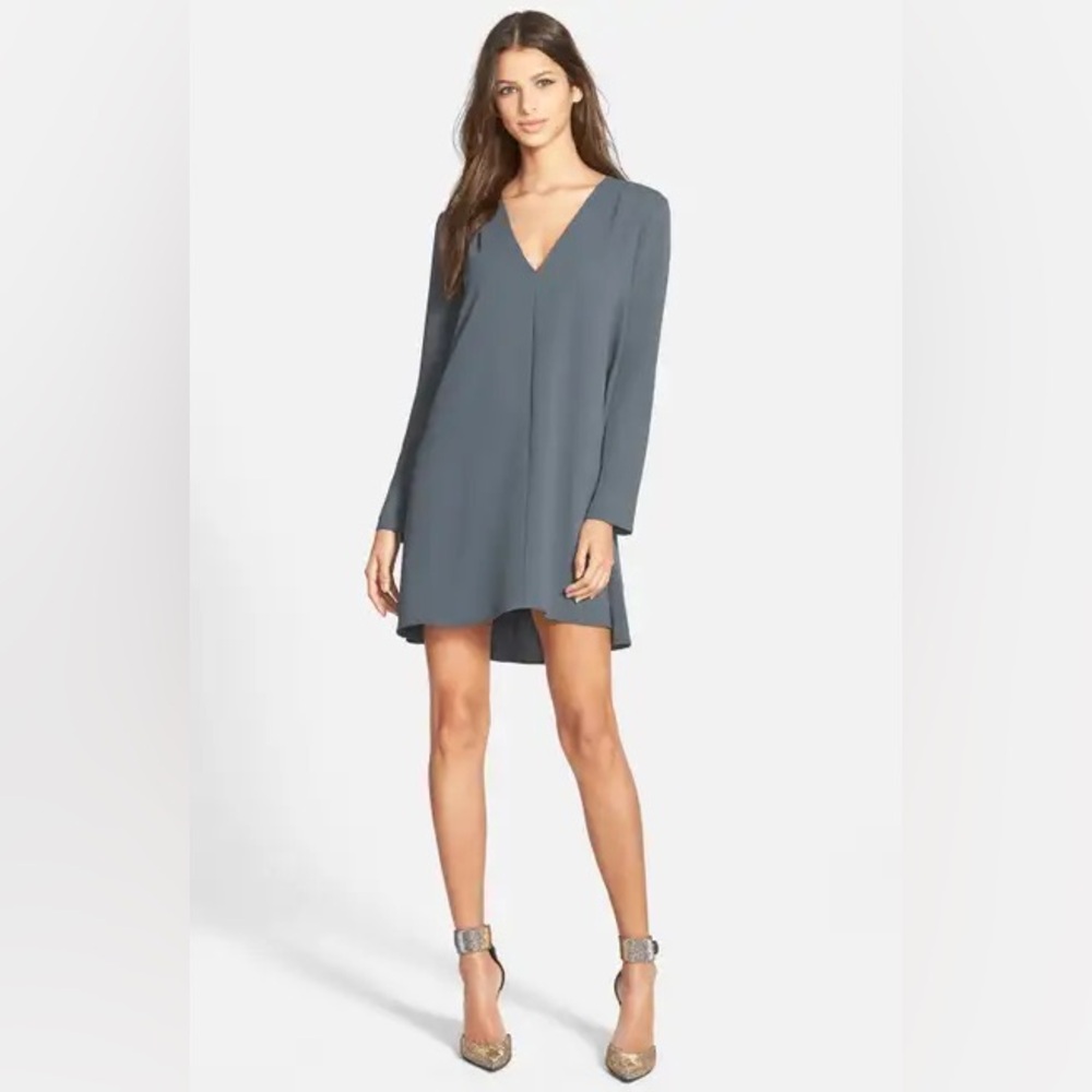 Astr the Label Long Sleeve Trapeze Dress